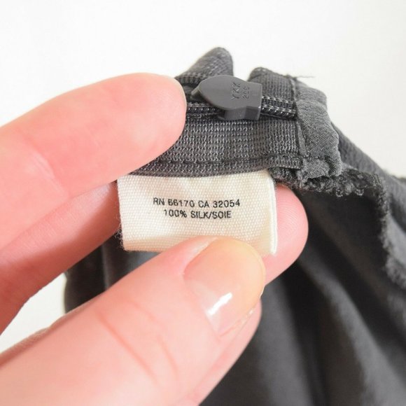 ❌SOLD❌Floreat Gray Silk Dainty Pink Ribbon Blouse - Picture 5 of 6